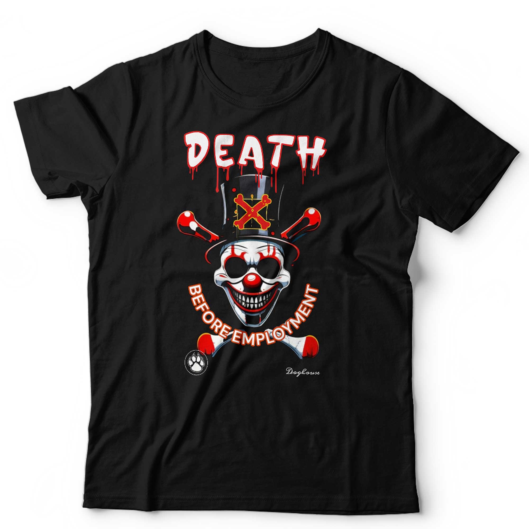 Red Clown Skull Unisex T Shirt