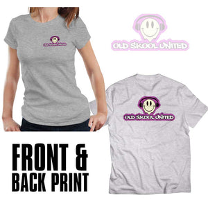 Old Skool Logo Front & Back Ladies T Shirt