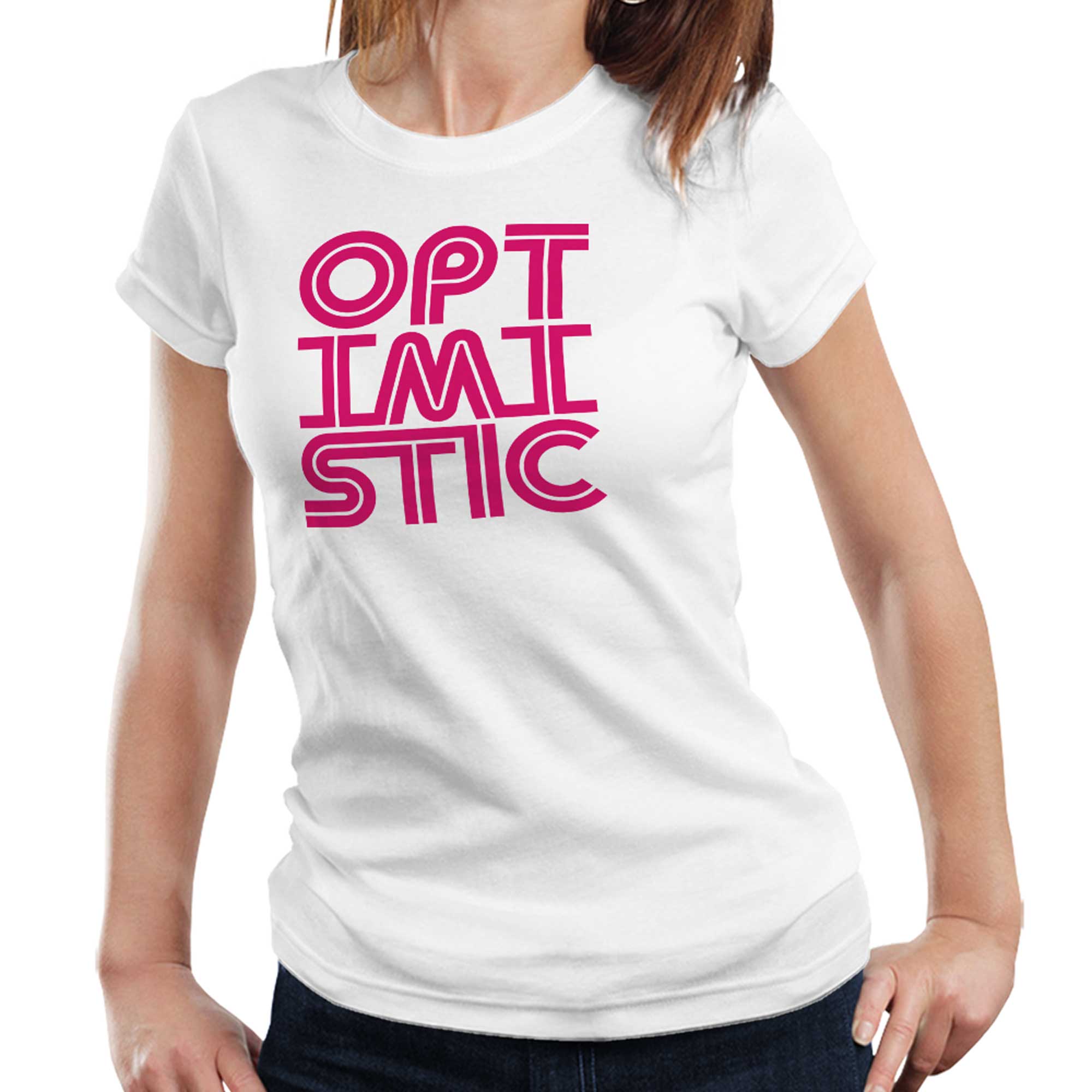 Optimistic 2025 Ladies T Shirt