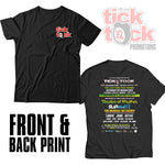 Tick Tock 34th Anniversary Unisex T Shirt Front & Back