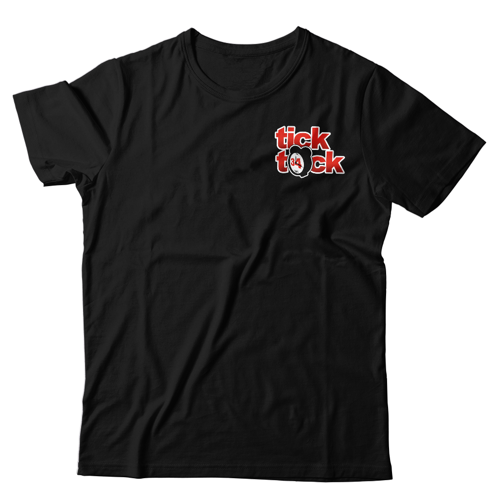 Tick Tock 34th Anniversary Unisex T Shirt Front & Back