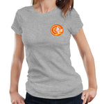 45 Day Orange Chest Logo Ladies T Shirt