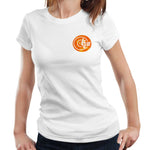 45 Day Orange Chest Logo Ladies T Shirt