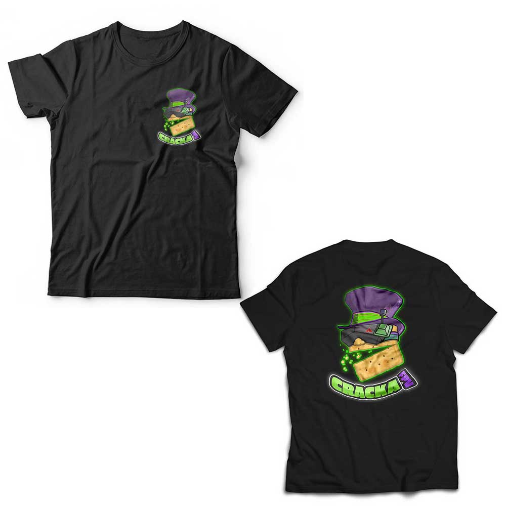 Cracka Mad Hatter Front & Back Unisex T Shirt