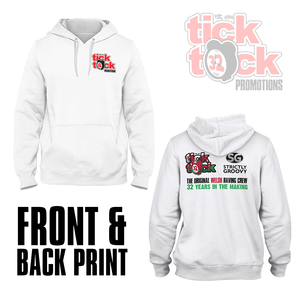Tick Tock New 2023 Groovy Front & Back Print Unisex Hoodie