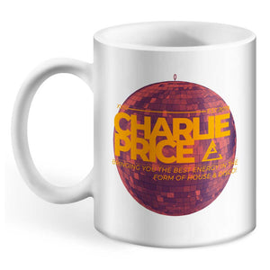 Charlie Price Disco Ball Logo Mug