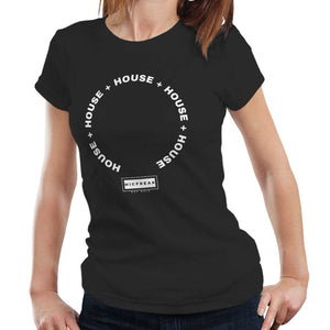 House Music Circle Ladies T Shirt