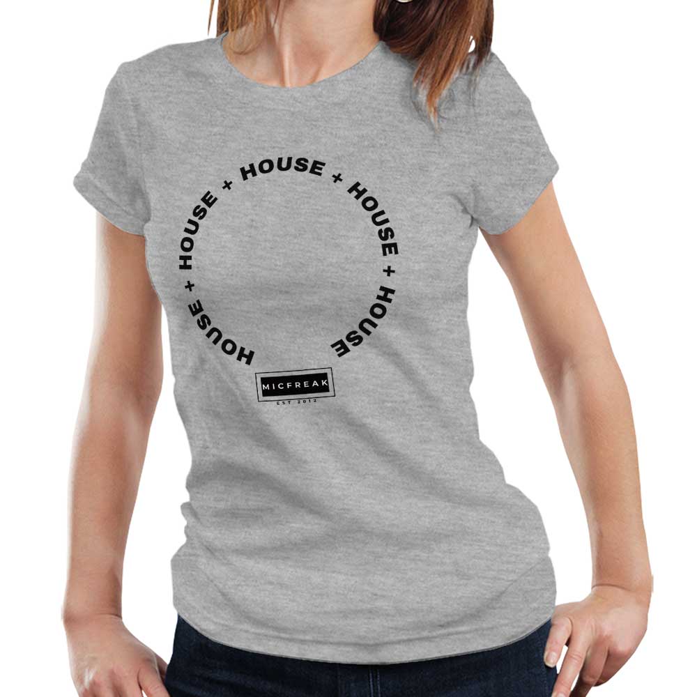 House Music Circle Ladies T Shirt