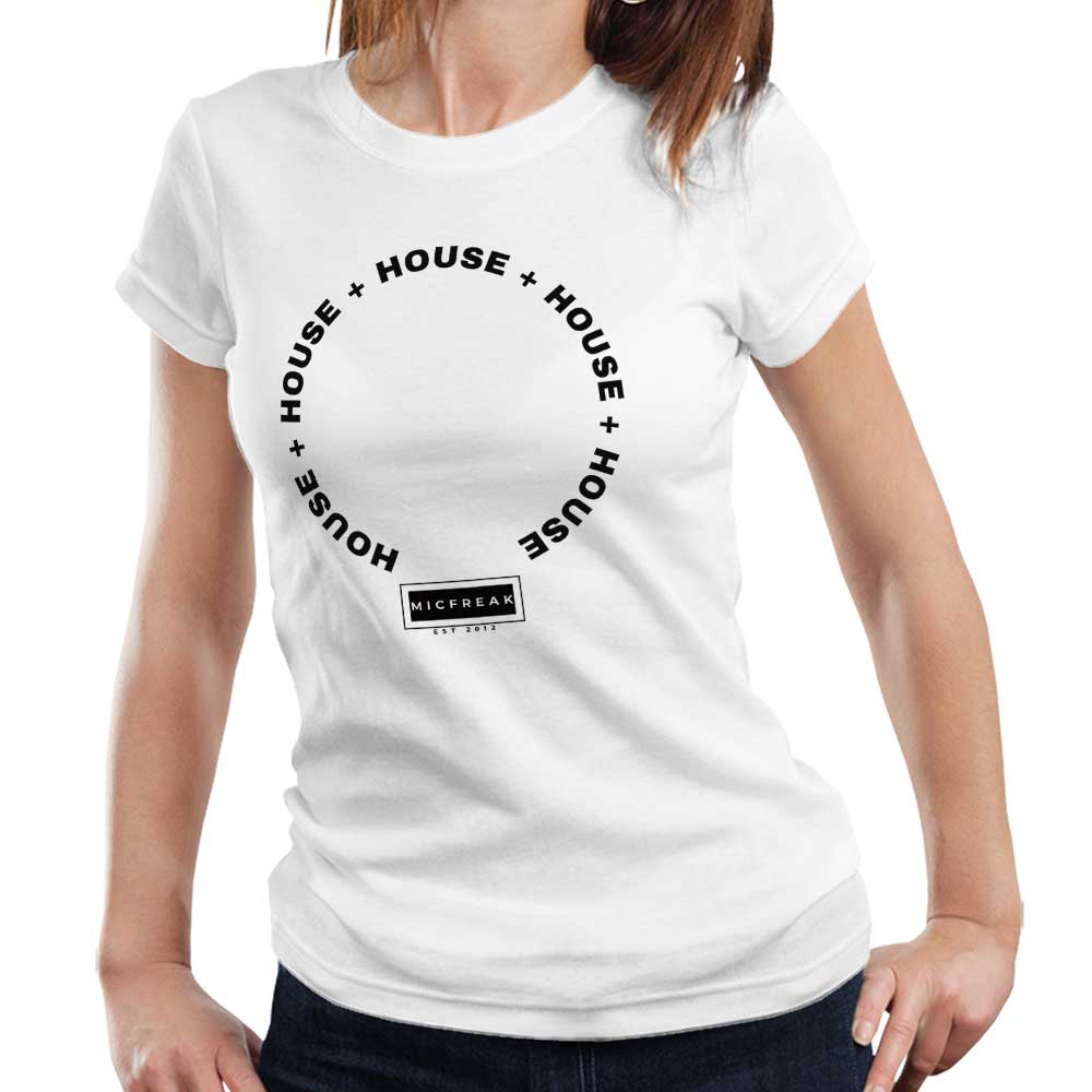 House Music Circle Ladies T Shirt