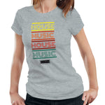 House Music Stack Ladies T Shirt