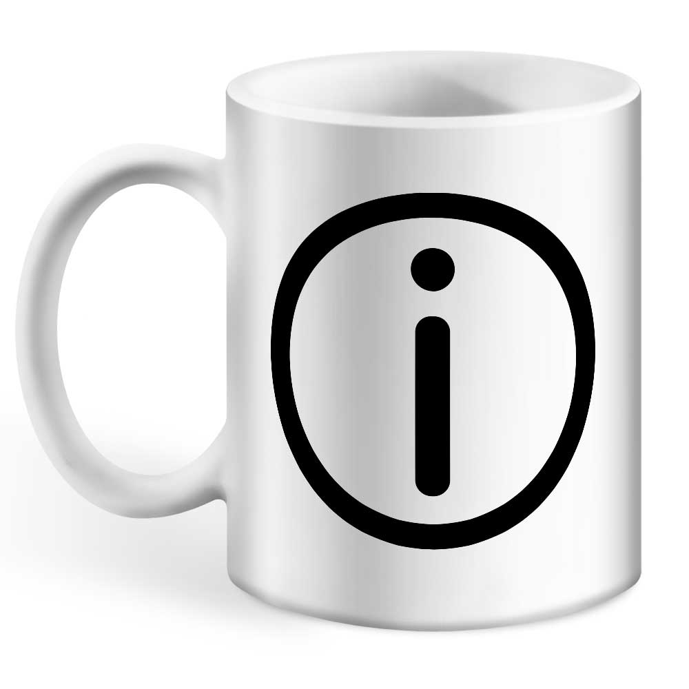 i Symbol Logo Mug