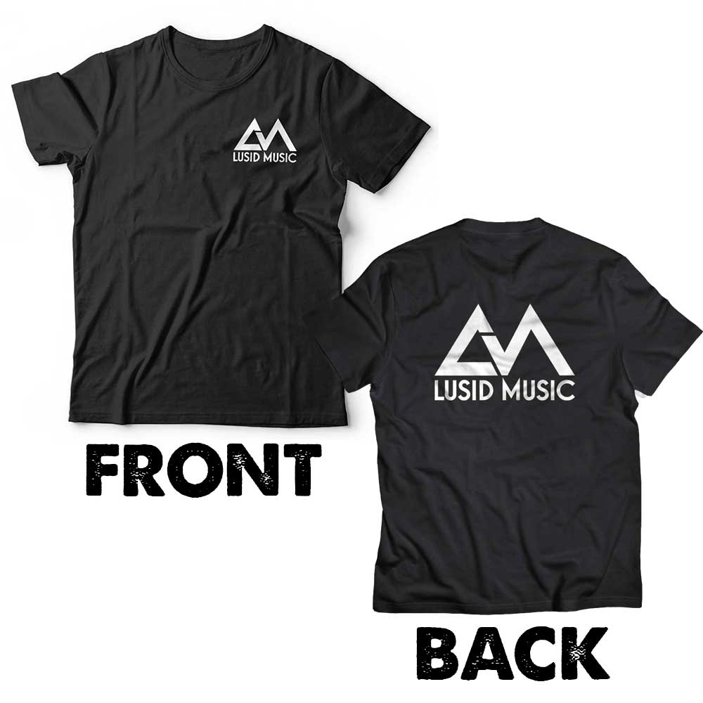 Lusid Music Front & Back Print T shirt