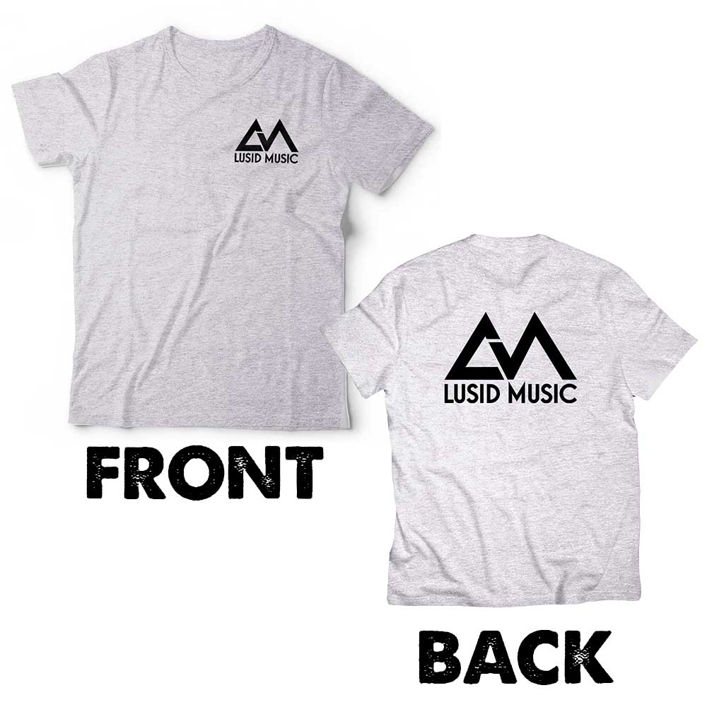 Lusid Music Front & Back Print T shirt
