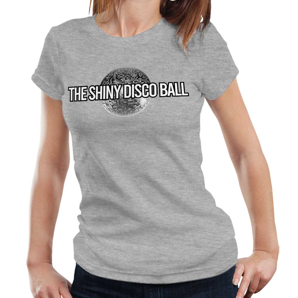 Shiny Disco Ball New Logo Ladies T Shirt